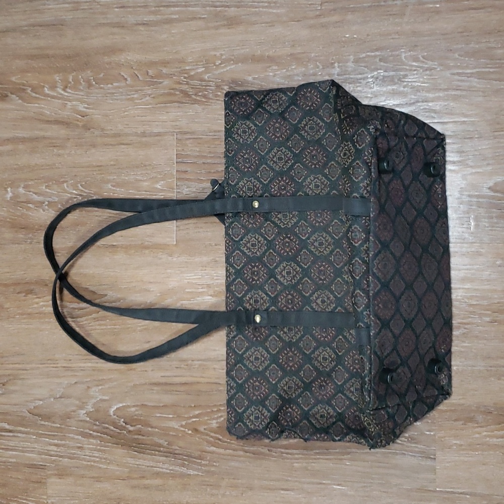 Oscar de la Renta Large Travel Shoulder Tote Vacation Retro Vintage Grannycore - Picture 13 of 15